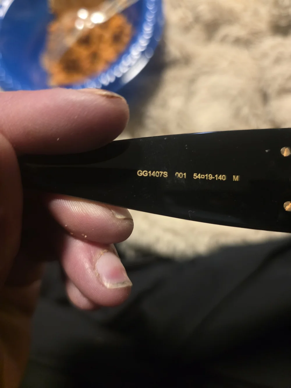 Gucci Black Oversized Sunglasses with Gold Logo Disc